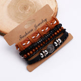 Sun Raisers Beaded Multilayer Braided Leather Bracelet