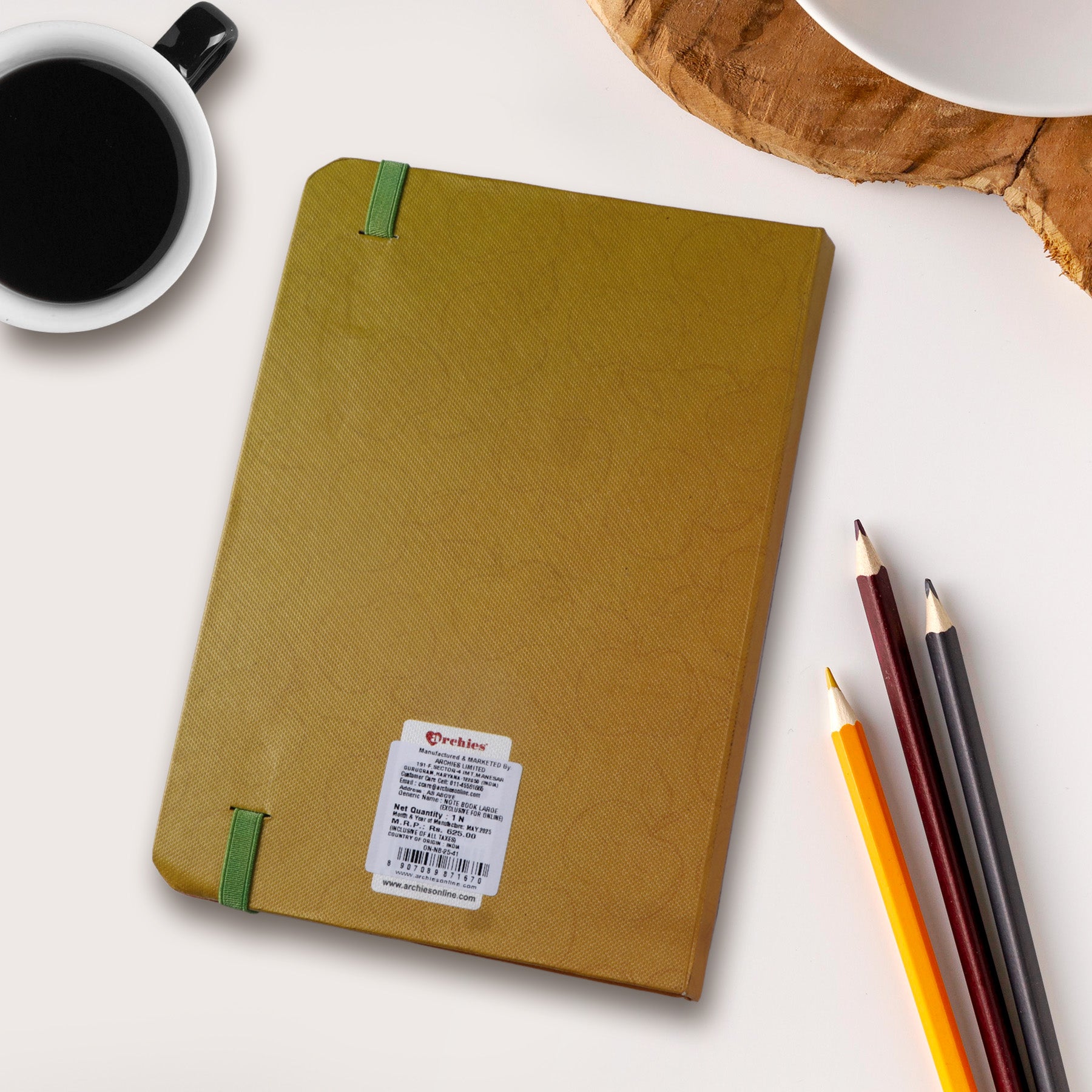 Apple Theme Googli Eyes Elastic Closure Notebook