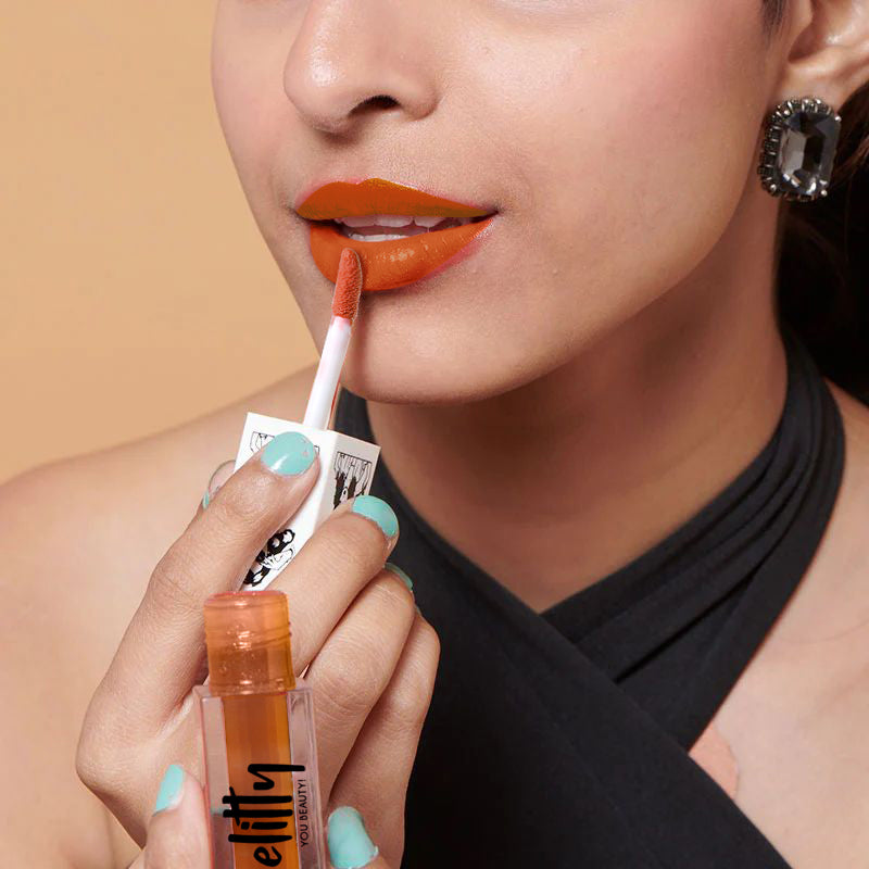 Elitty Rusty Orange Liquid Matte Lipstick | Transferproof, Smudgeproof & Lightweight | Forbidden Fruit - 4 ML