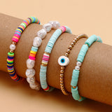 Evil Eye Multi Layer Bracelet Set