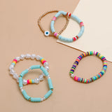 Evil Eye Multi Layer Bracelet Set
