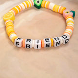 Yellow Loop Fruit Bead Friendship Bracelet