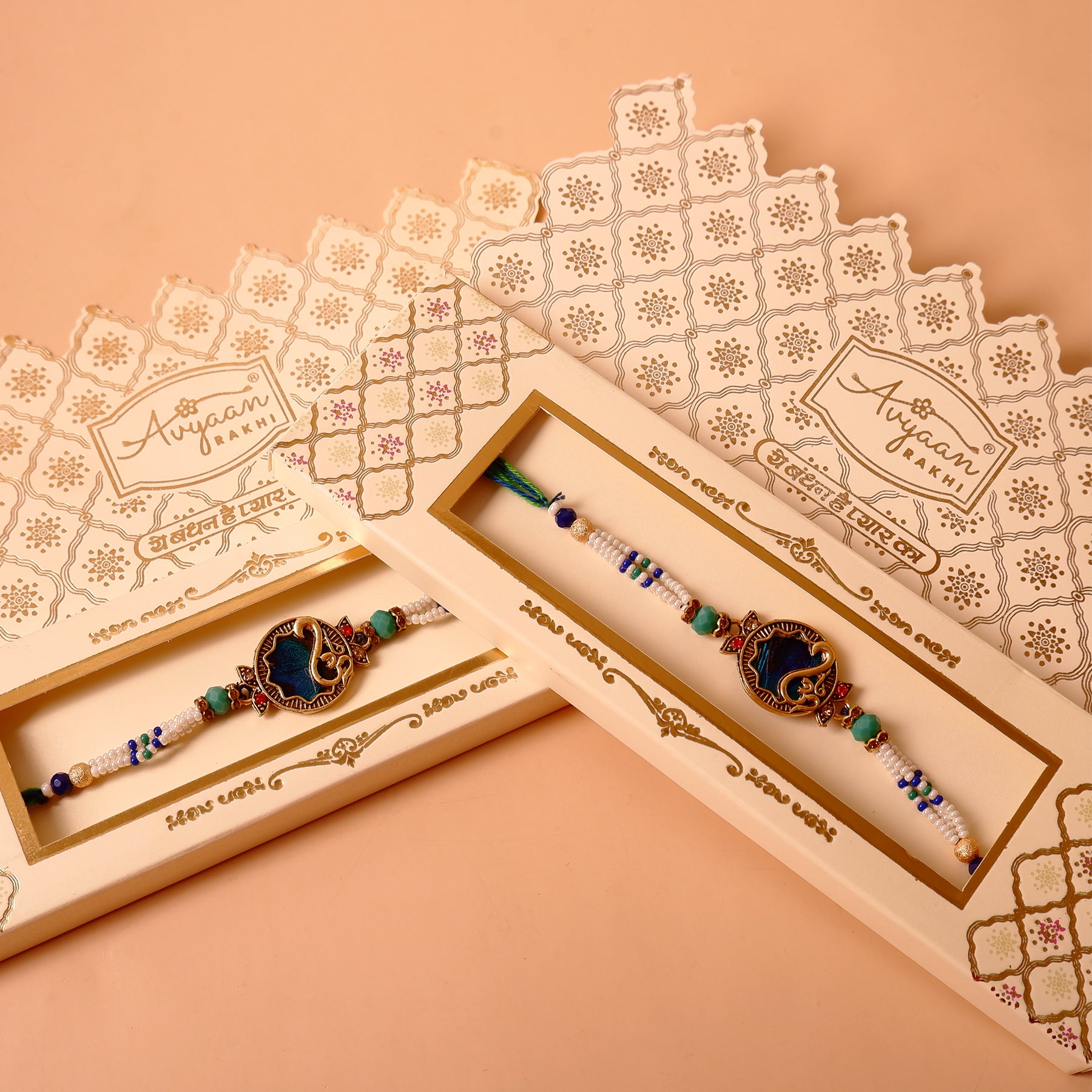 Peackock OM Premium Rakhi Rakhi Pack of 2
