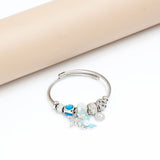 Aqua Magic Charms Silver Bracelet
