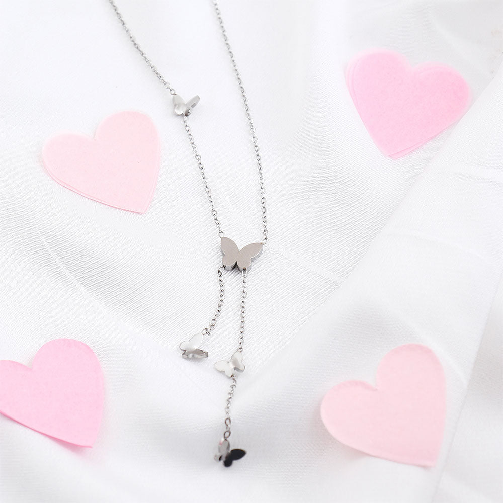 Butterfly Muse Silver Chain Pendant
