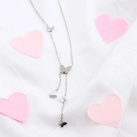 Butterfly Muse Silver Chain Pendant