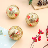 Glittery Christmas Golden Balls