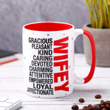 Archies Quoted Ceramic Mug - Wife 350 ml