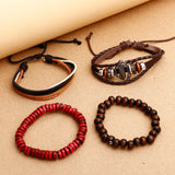 Superman Beaded Multilayer Leather Bracelet