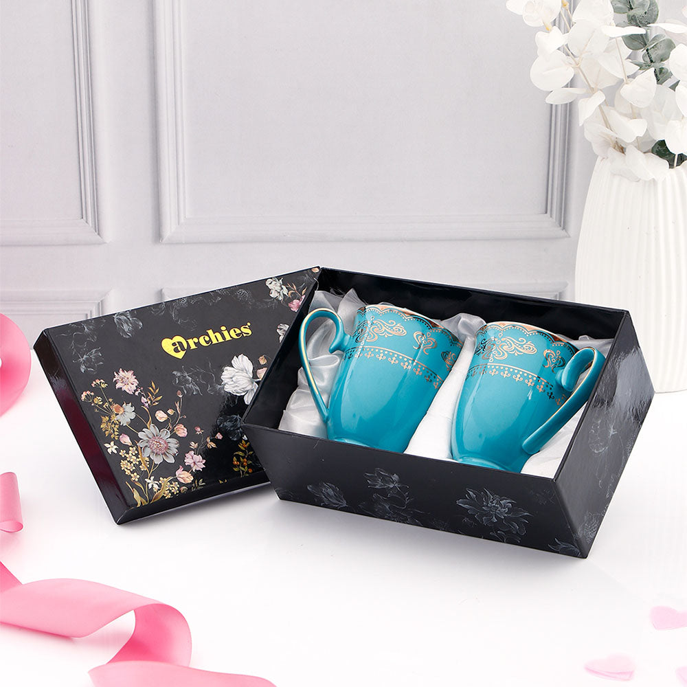 Royal Vintage Turquoise Twin Mug Set