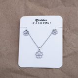 Floral Blooms Pendant with Earring Set