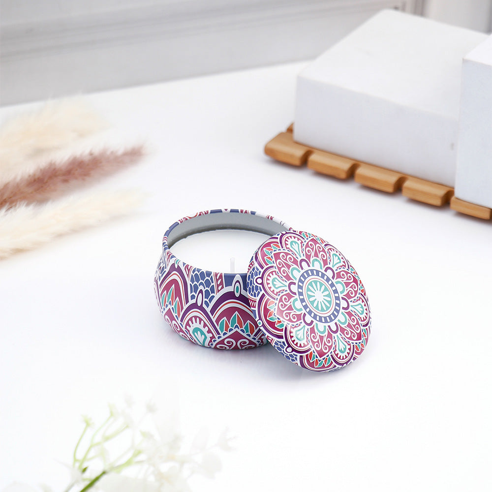 Scented Pink Multicoloured Candle Pot