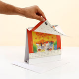 City Evening 2026 Desk Top Calendar With Envelope