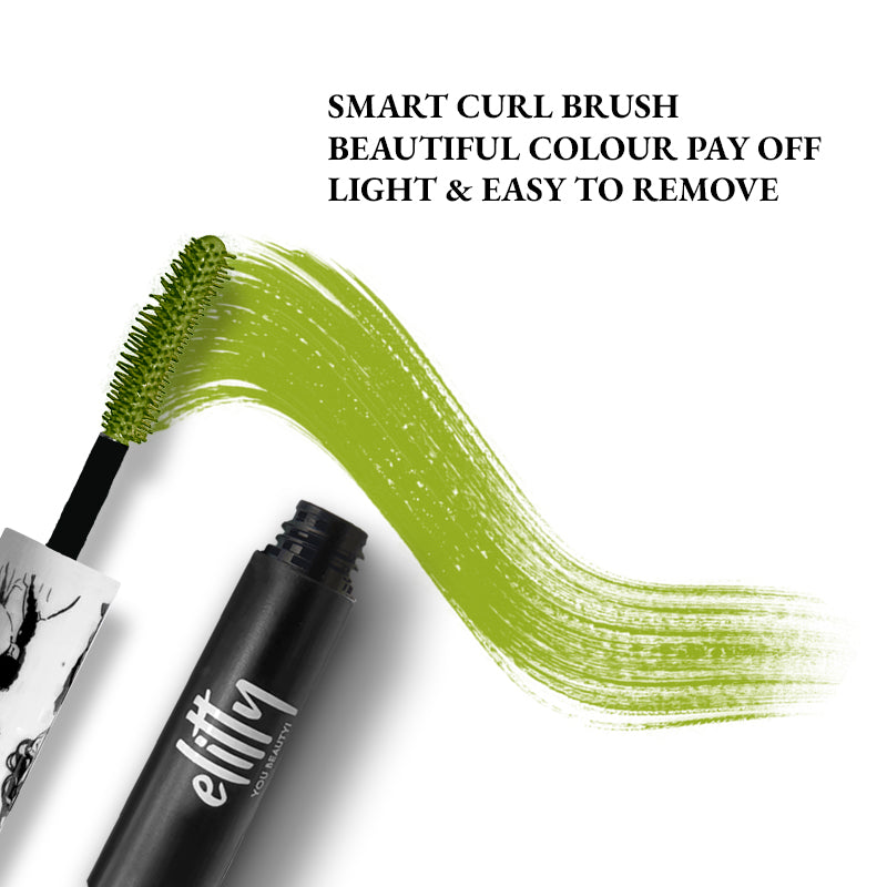 Elitty Green Pop Colored Lush Lashes Mascara - Sub-Herb - 5 gm