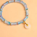 Blue Wave Golden Charm Bracelet