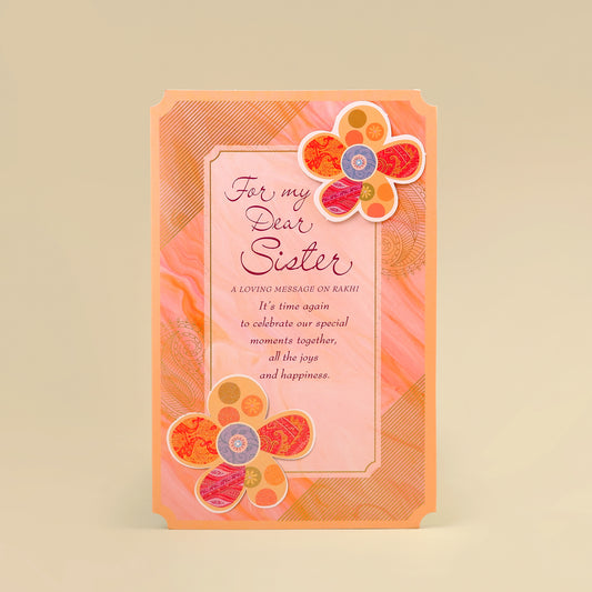 Dear Sister Raksha Bandhan Greeting Card With Envelope