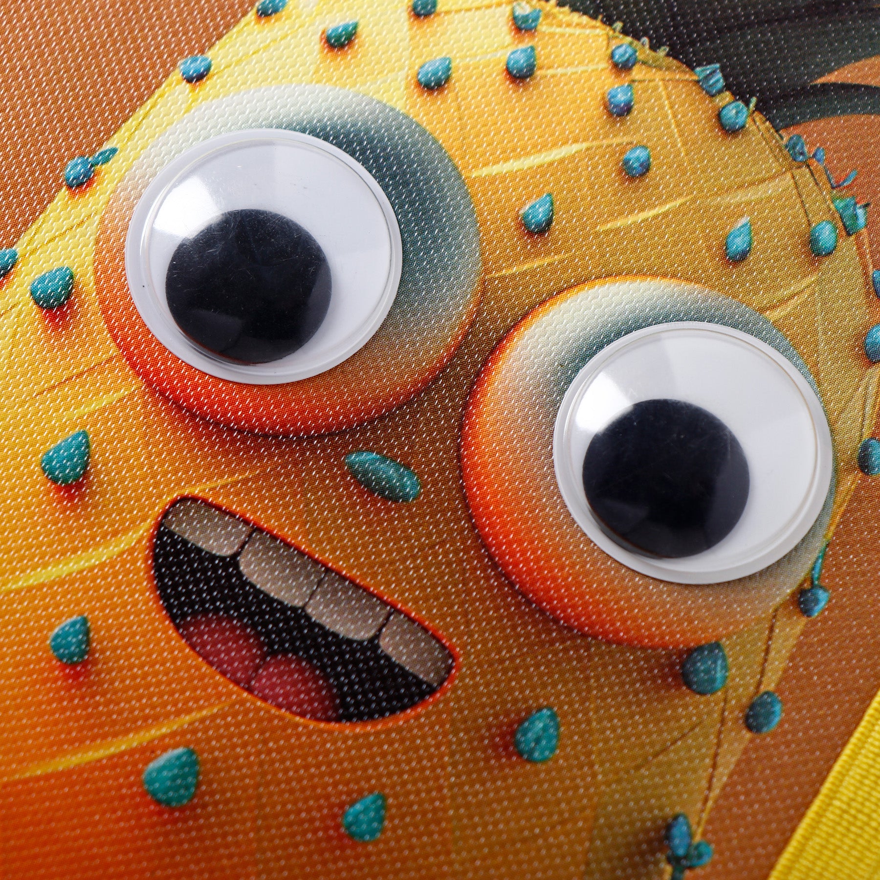 Green Apple Theme Googli Eyes Elastic Closure Notebook