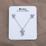 Promise Knot Pendant with Earring Set