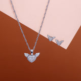 Wings of Love Pendant with Earring Set
