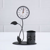 Classic Pen Stand Figurine Clock