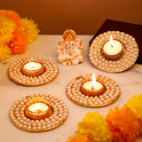Om Ganesha Idol with Handcrafted Diya in Elegant Box