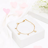 White Flora Golden Bracelet