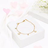 White Flora Golden Bracelet