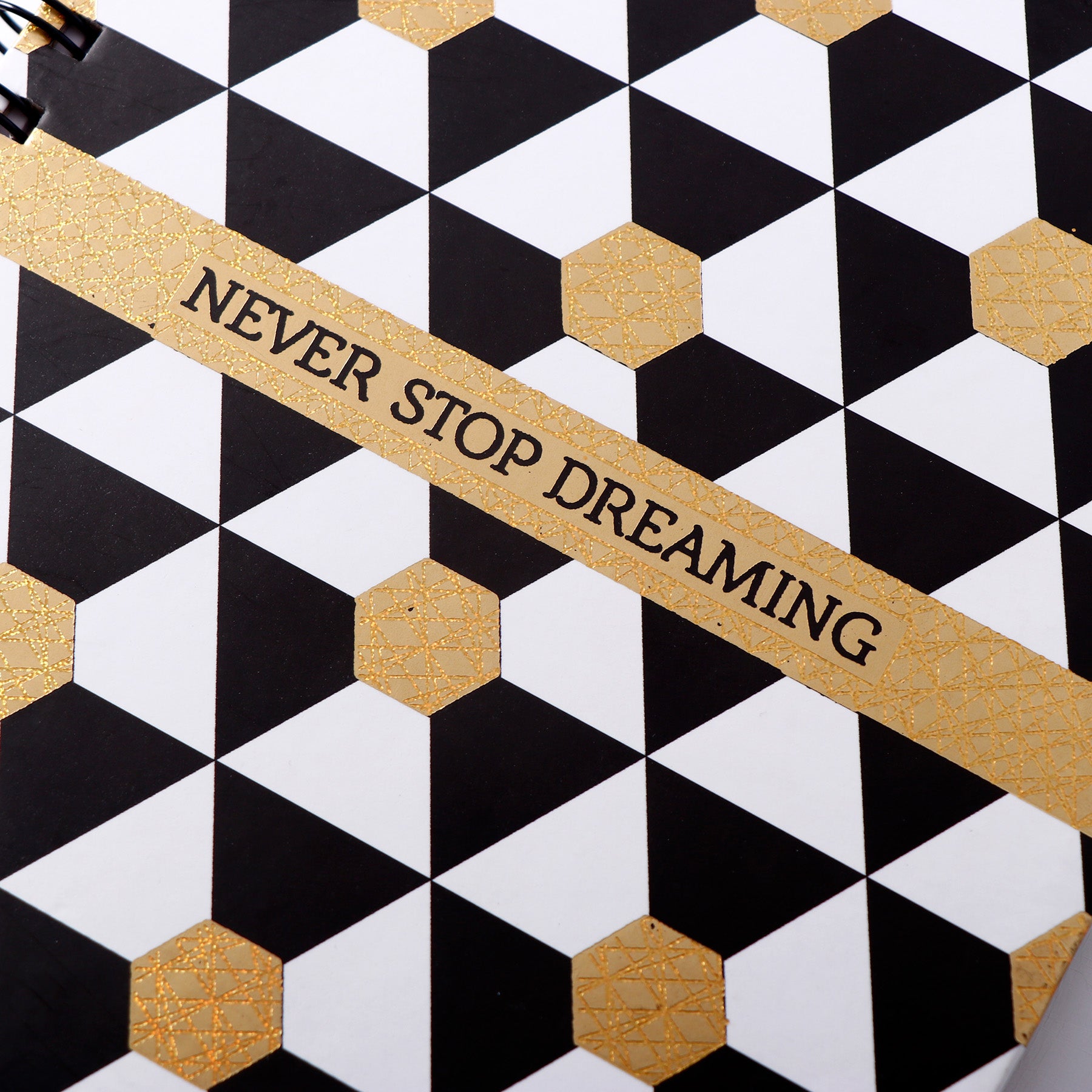 Never Stop Dreaming Quoted Spiral Notebook