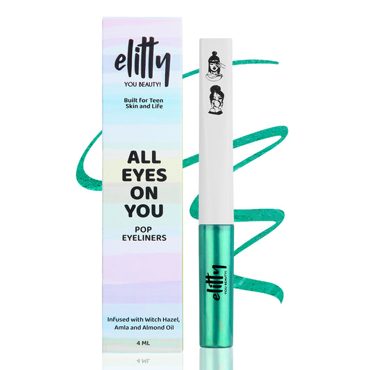Elitty Emerald Green Metallic Pop Coloured Eyeliner - Power Move (4ml)