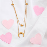 Crescent Golden Chain Pendant