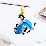 Blue Two Wheeler Keychain