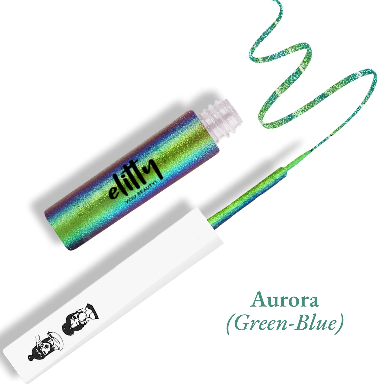 Elitty Green- Blue Ombre Holographic Eyeliner -Aurora ( 4ml)