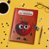 Apple Theme Googli Eyes Lock Notebook