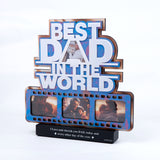 Best Dad Quoted Wooden Photo Frame