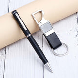 Premium Black Wallet Pen Keychain Gift Set