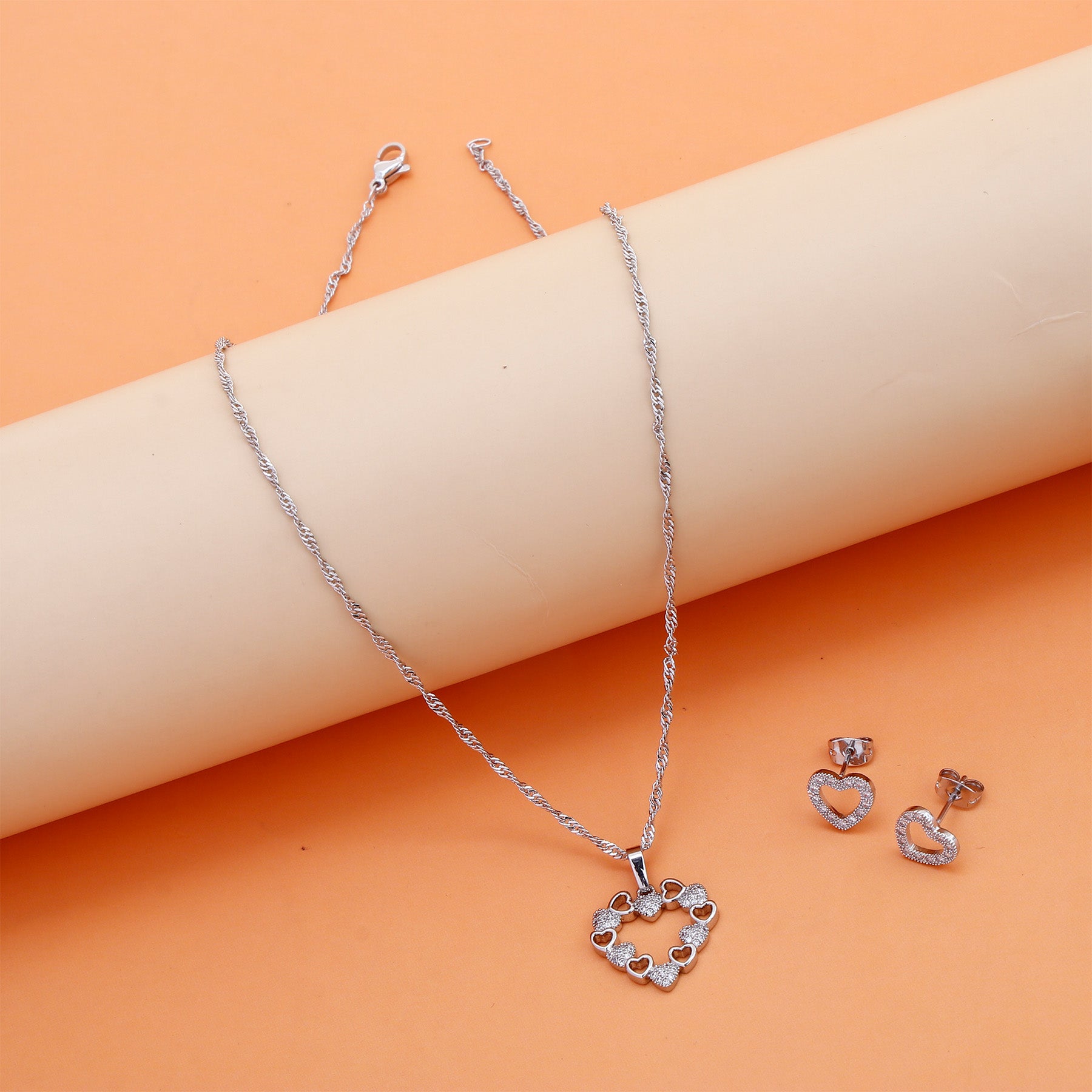 Heart Alchemy Pendant with Earring Set