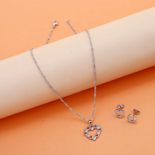Heart Alchemy Pendant with Earring Set