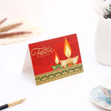 Traditional Diwali Seasons Greeting Card Pack Of 50