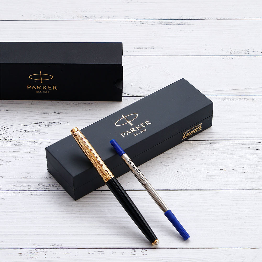 Aster Deluxe Black and Gold Roller Ball Pen