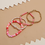 Golden Blush Multi Layer Bracelet Set