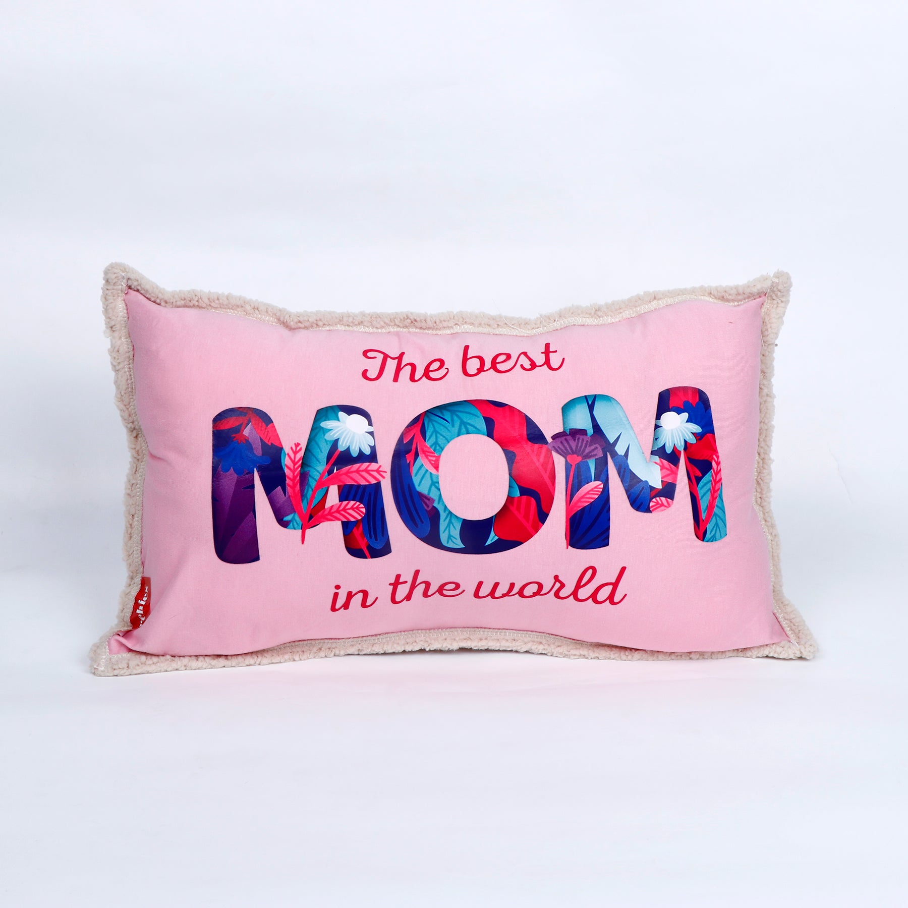 Archies "The Best Mom in the World" Soft Pink Cushion for Moms