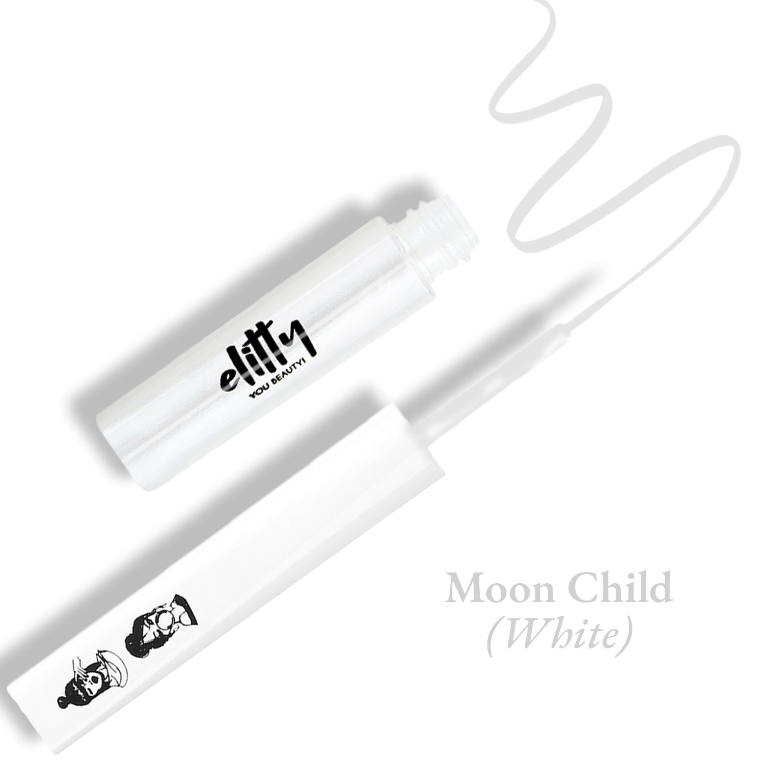 Elitty White Matte Pop Coloured Eyeliner - Moon Child (4ml)