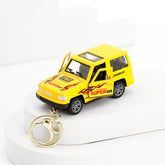 Yellow Safari Jeep Keychain
