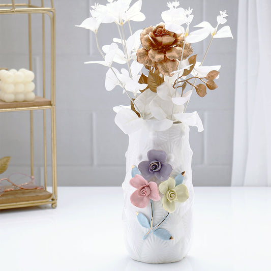 Vintage Style White Ceramic Vase