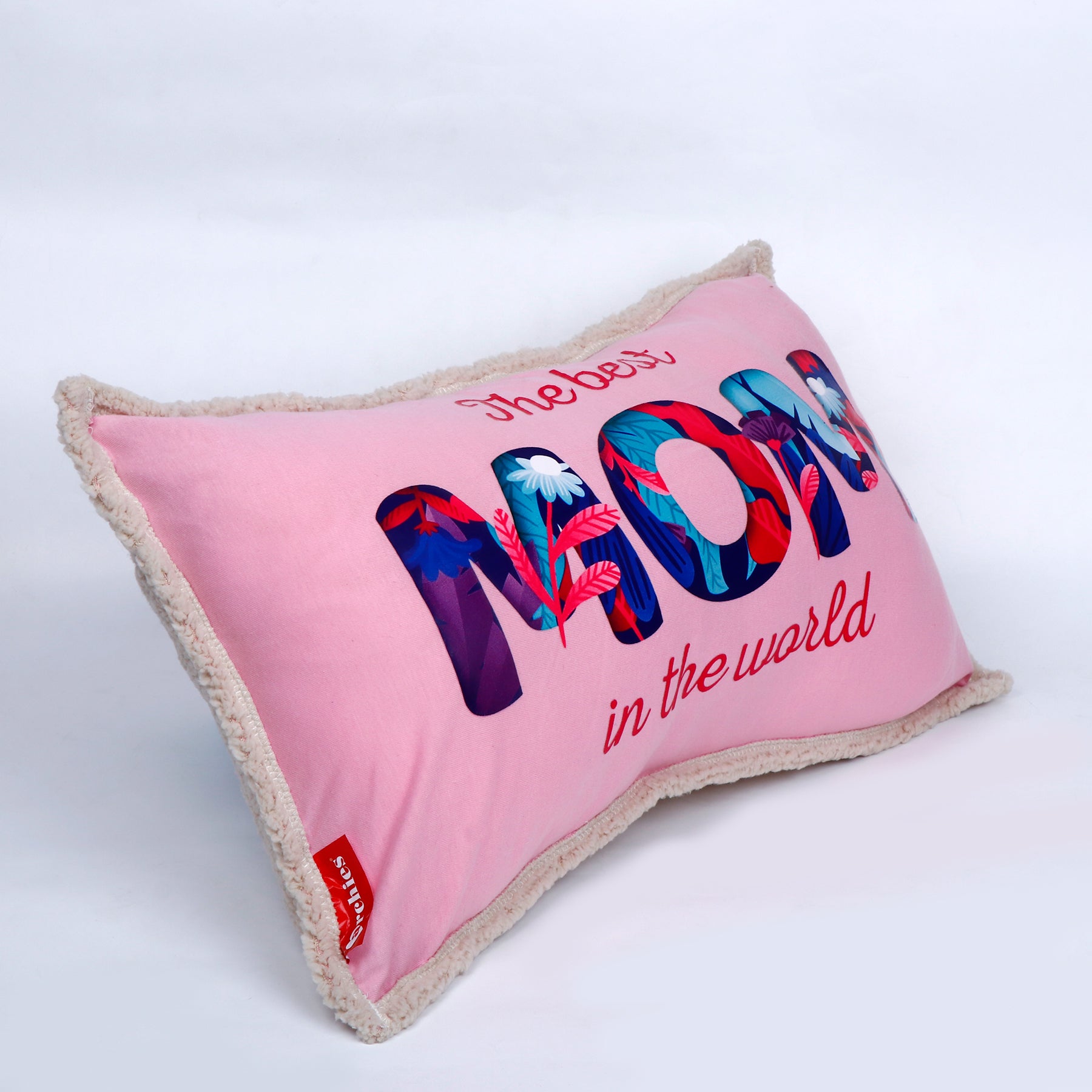 Archies "The Best Mom in the World" Soft Pink Cushion for Moms