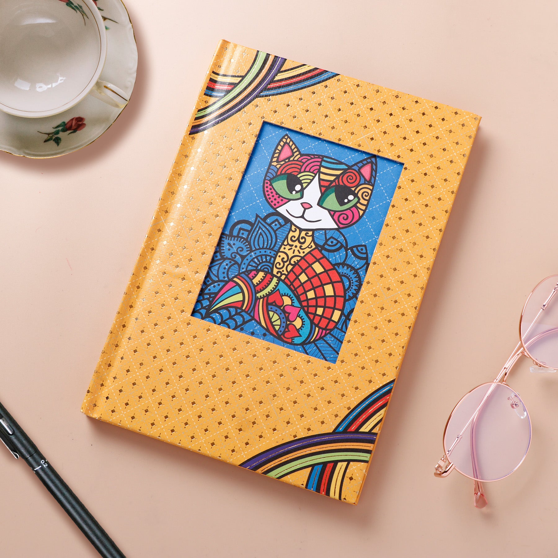 Desi Archies Cat Illustraition Notebook