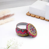 Scented Magenta Multicoloured Candle Pot