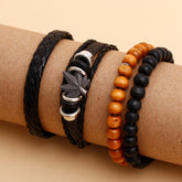 Autumn Leaf Beaded Multilayer Leather Bracelet