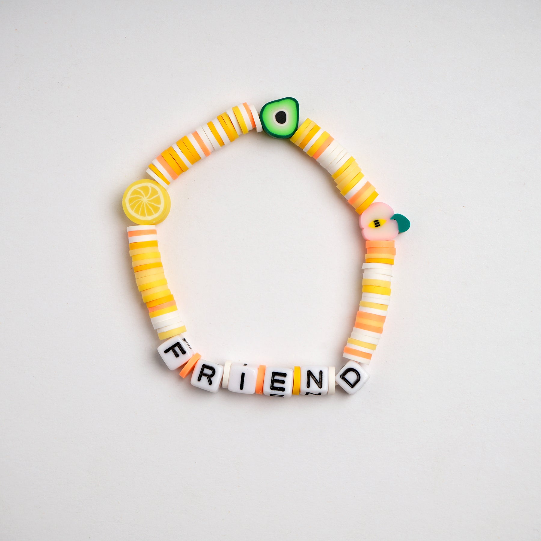 Yellow Loop Fruit Bead Friendship Bracelet