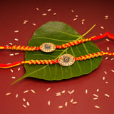 Gold Emblished Rakhi Pack of 2